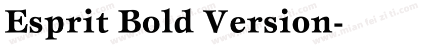 Esprit Bold Version字体转换